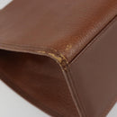Burberrys Hand Bag Leather 2way Brown Gold Auth ep14918-18