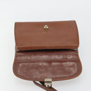 Burberrys Hand Bag Leather 2way Brown Gold Auth ep14918-11