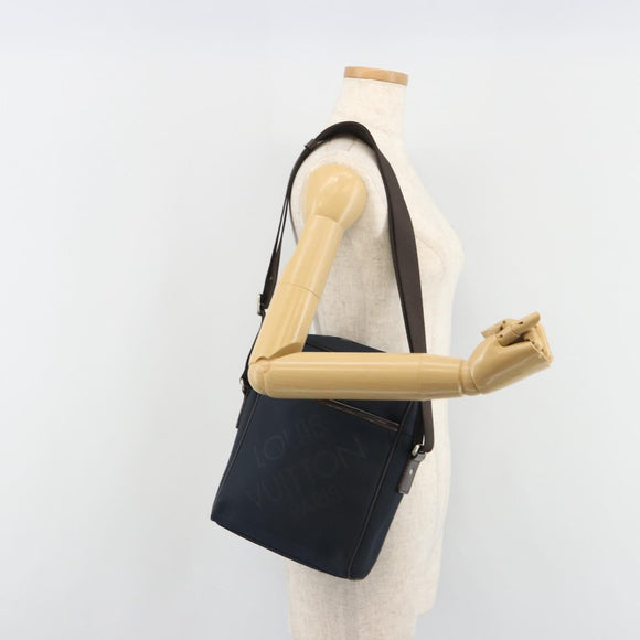 LOUIS VUITTON Damier Geant Citadan NM Shoulder Bag Navy N41437 LV Auth ep14919V