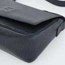 FENDI Shoulder Bag Leather Navy Silver Auth ep14920A-10