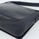 FENDI Shoulder Bag Leather Navy Silver Auth ep14920A-15