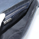 FENDI Shoulder Bag Leather Navy Silver Auth ep14920A-18