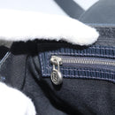 FENDI Shoulder Bag Leather Navy Silver Auth ep14920A-20
