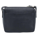 FENDI Shoulder Bag Leather Navy Silver Auth ep14920A-3