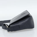 FENDI Shoulder Bag Leather Navy Silver Auth ep14920A-3