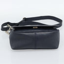 FENDI Shoulder Bag Leather Navy Silver Auth ep14920A-5