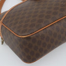 CELINE Macadam Canvas Shoulder Bag PVC Leather Brown Gold Auth ep14921-15