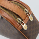 CELINE Macadam Canvas Shoulder Bag PVC Leather Brown Gold Auth ep14921-18