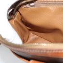 CELINE Macadam Canvas Shoulder Bag PVC Leather Brown Gold Auth ep14921-20