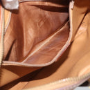 CELINE Macadam Canvas Shoulder Bag PVC Leather Brown Gold Auth ep14921-22