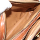 CELINE Macadam Canvas Shoulder Bag PVC Leather Brown Gold Auth ep14921-10