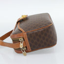 CELINE Macadam Canvas Shoulder Bag PVC Leather Brown Gold Auth ep14921-3