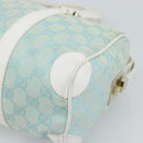 GUCCI GG Canvas Hand Bag Light Blue Gold 000 0851 Auth ep14922-17