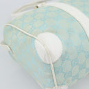 GUCCI GG Canvas Hand Bag Light Blue Gold 000 0851 Auth ep14922-18