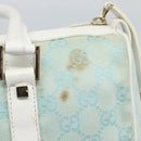 GUCCI GG Canvas Hand Bag Light Blue Gold 000 0851 Auth ep14922-9