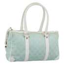 GUCCI GG Canvas Hand Bag Light Blue Gold 000 0851 Auth ep14922-1