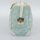 GUCCI GG Canvas Hand Bag Light Blue Gold 000 0851 Auth ep14922-3