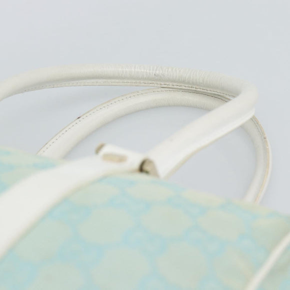 GUCCI GG Canvas Hand Bag Light Blue Gold 000 0851 Auth ep14922