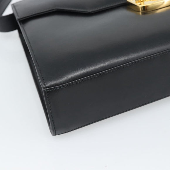 GUCCI Shoulder Bag Leather Black Gold 004 33 0450 Auth ep14923