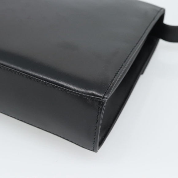 GUCCI Shoulder Bag Leather Black Gold 004 33 0450 Auth ep14923