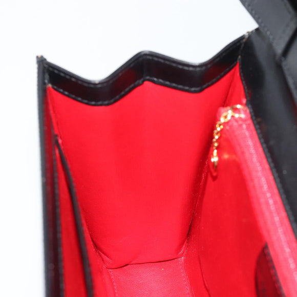 GUCCI Shoulder Bag Leather Black Gold 004 33 0450 Auth ep14923