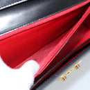 GUCCI Shoulder Bag Leather Black Gold 004 33 0450 Auth ep14923-22