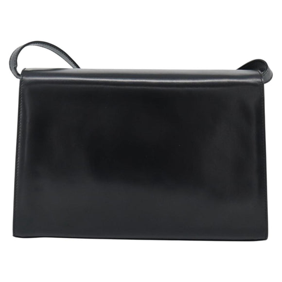 GUCCI Shoulder Bag Leather Black Gold 004 33 0450 Auth ep14923
