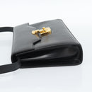 GUCCI Shoulder Bag Leather Black Gold 004 33 0450 Auth ep14923-3