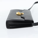 GUCCI Shoulder Bag Leather Black Gold 004 33 0450 Auth ep14923-4
