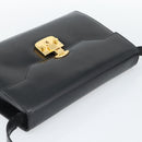 GUCCI Shoulder Bag Leather Black Gold 004 33 0450 Auth ep14923-6