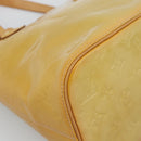 LOUIS VUITTON Monogram Vernis Houston Hand Bag Beige M91004 LV Auth ep14929A-14