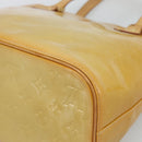 LOUIS VUITTON Monogram Vernis Houston Hand Bag Beige M91004 LV Auth ep14929A-15