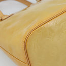 LOUIS VUITTON Monogram Vernis Houston Hand Bag Beige M91004 LV Auth ep14929A-16