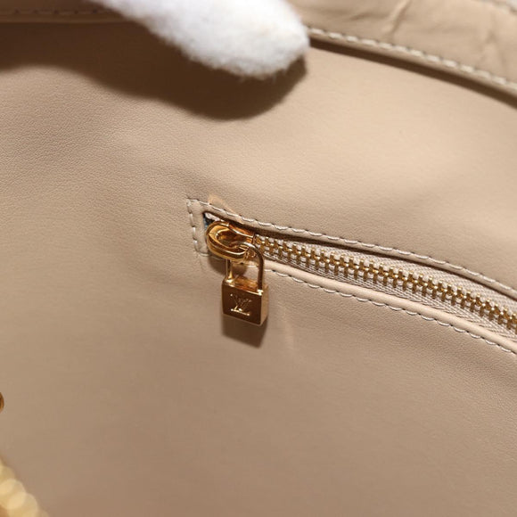 LOUIS VUITTON Monogram Vernis Houston Hand Bag Beige M91004 LV Auth ep14929A