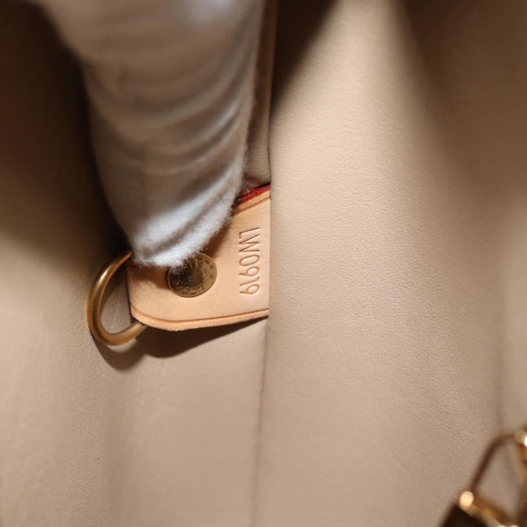 LOUIS VUITTON Monogram Vernis Houston Hand Bag Beige M91004 LV Auth ep14929A