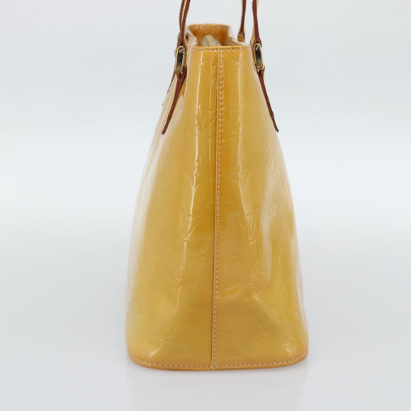 LOUIS VUITTON Monogram Vernis Houston Hand Bag Beige M91004 LV Auth ep14929A