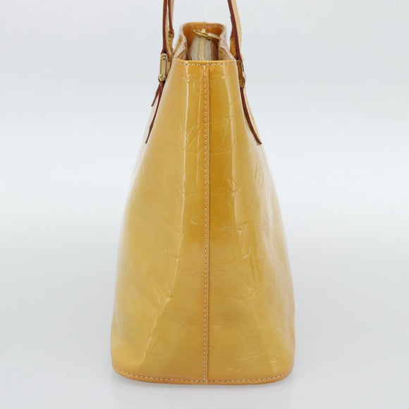 LOUIS VUITTON Monogram Vernis Houston Hand Bag Beige M91004 LV Auth ep14929A