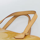 LOUIS VUITTON Monogram Vernis Houston Hand Bag Beige M91004 LV Auth ep14929A-8
