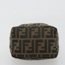 FENDI Zucca Canvas Pouch Black Brown Auth ep14930-7