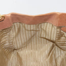 PRADA Hand Bag Leather 2way Brown Gold Auth ep14931A-21