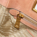 PRADA Hand Bag Leather 2way Brown Gold Auth ep14931A-22