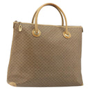 GUCCI Micro GG Supreme Tote Bag PVC Beige Gold 02 39 4868 Auth ep14936-1