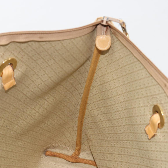 GUCCI Micro GG Supreme Tote Bag PVC Beige Gold 02 39 4868 Auth ep14936