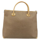 GUCCI Micro GG Supreme Tote Bag PVC Beige Gold 02 39 4868 Auth ep14936-3