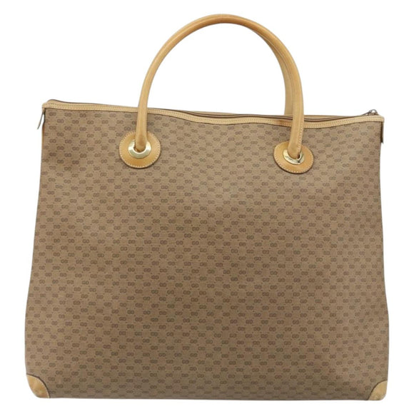GUCCI Micro GG Supreme Tote Bag PVC Beige Gold 02 39 4868 Auth ep14936