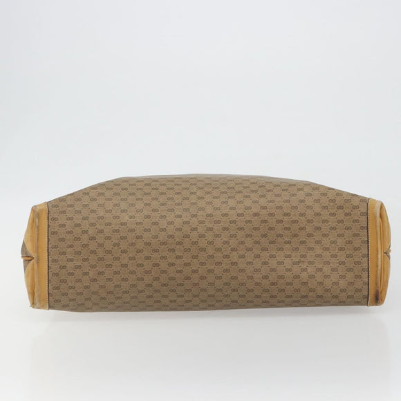 GUCCI Micro GG Supreme Tote Bag PVC Beige Gold 02 39 4868 Auth ep14936
