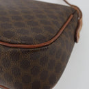 CELINE Macadam Canvas Shoulder Bag PVC Leather Brown Gold Auth ep14938-15