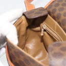 CELINE Macadam Canvas Shoulder Bag PVC Leather Brown Gold Auth ep14938-20