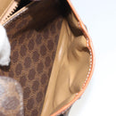 CELINE Macadam Canvas Shoulder Bag PVC Leather Brown Gold Auth ep14938-23