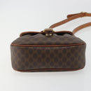 CELINE Macadam Canvas Shoulder Bag PVC Leather Brown Gold Auth ep14938-5